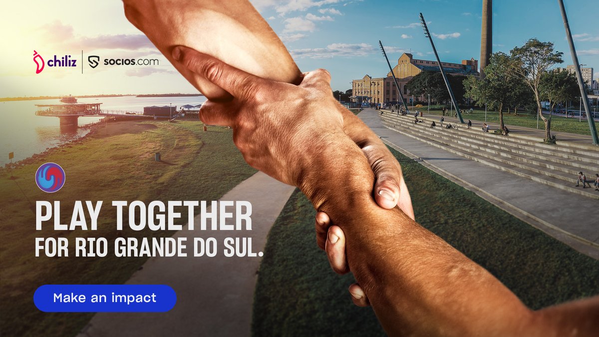 Socios.com (@socios) on Twitter photo ๐๐ก๐๐ฎ๐๐ฃ๐ ๐ฉ๐ค๐๐๐ฉ๐๐๐ง ๐๐ค๐ง ๐ฝ๐ง๐๐ฏ๐๐ก ๐ง๐ท
Brazilโs Rio Grande do Sul has been devastated by floods, leaving over 600,000 people displaced and creating an urgent need for global assistance.
Weโve joined forces with our partners S.C. Internacional and AB Crypto to ๐๐ก๐๐ฎ๐๐ฃ๐ ๐ฉ๐ค๐๐๐ฉ๐๐๐ง ๐๐ค๐ง ๐ฝ๐ง๐๐ฏ๐๐ก ๐ง๐ท
Brazilโs Rio Grande do Sul has been devastated by floods, leaving over 600,000 people displaced and creating an urgent need for global assistance.
Weโve joined forces with our partners S.C. Internacional and AB Crypto to