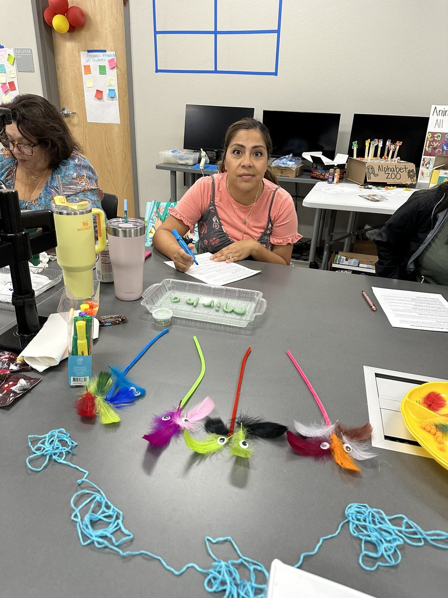 KellyOrloski's tweet photo. Pre-K engaging centers centers Comal u course. Learning about open ended mindset! #comalu24 @hanna_schramm https://t.co/5Gqc37R4yL