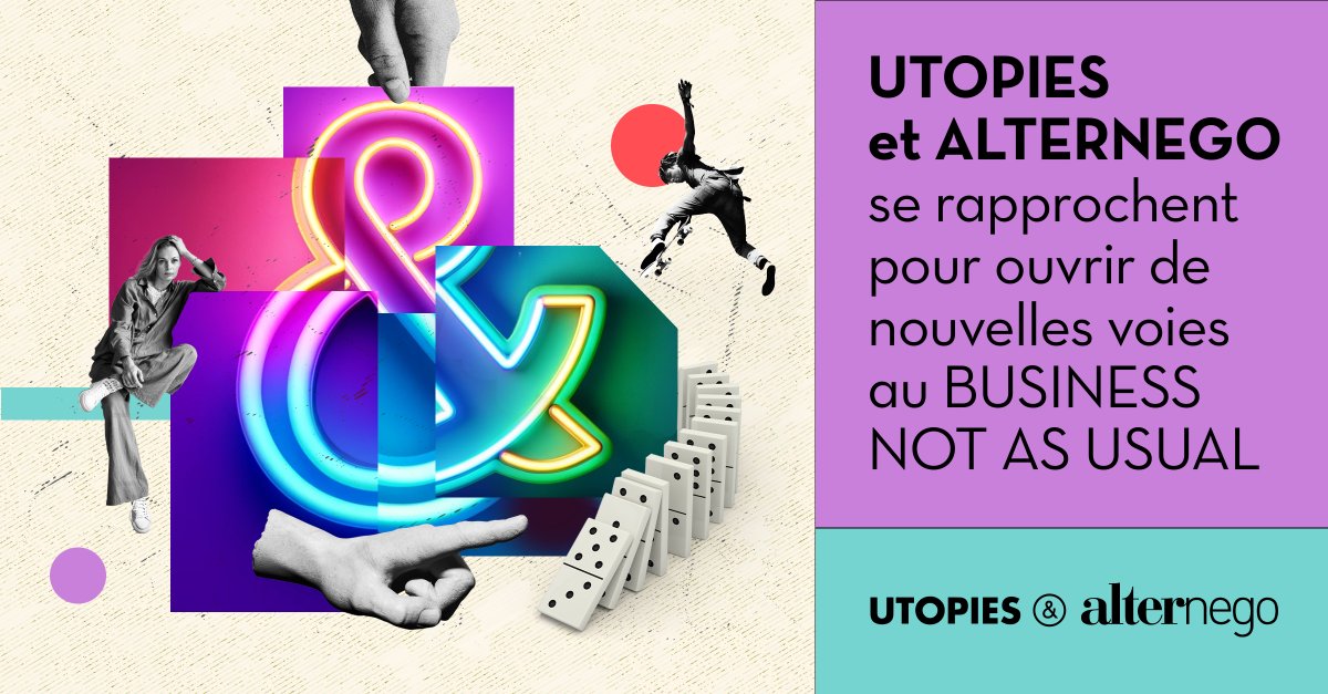 ElisabethLavill's tweet image. 🚀 @Utopies_Paris &amp;amp; @AlterNego_ (engagé depuis 15 ans #négociation #qvct #diversité #inclusion #management #coopération) se rapprochent pour former le leader français indépendant de la transformation responsable des organisations, vers + d'#impact et de #BusinessNOTasUsual💪✊