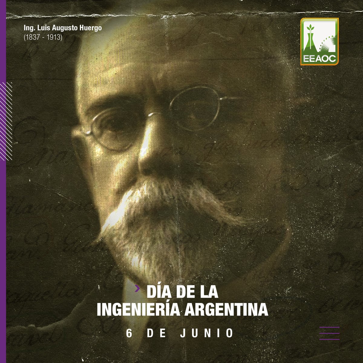 Hoy celebramos el #Díadelaingeniería. En esta fecha, homenajeamos a los ingenieros argentinos y destacamos la figura de Luis Augusto Huergo, quien fue parte de la primera promoción de ingenieros que egresó de la Universidad de Buenos Aires en 1870.¡Feliz Día de la Ingeniería.
