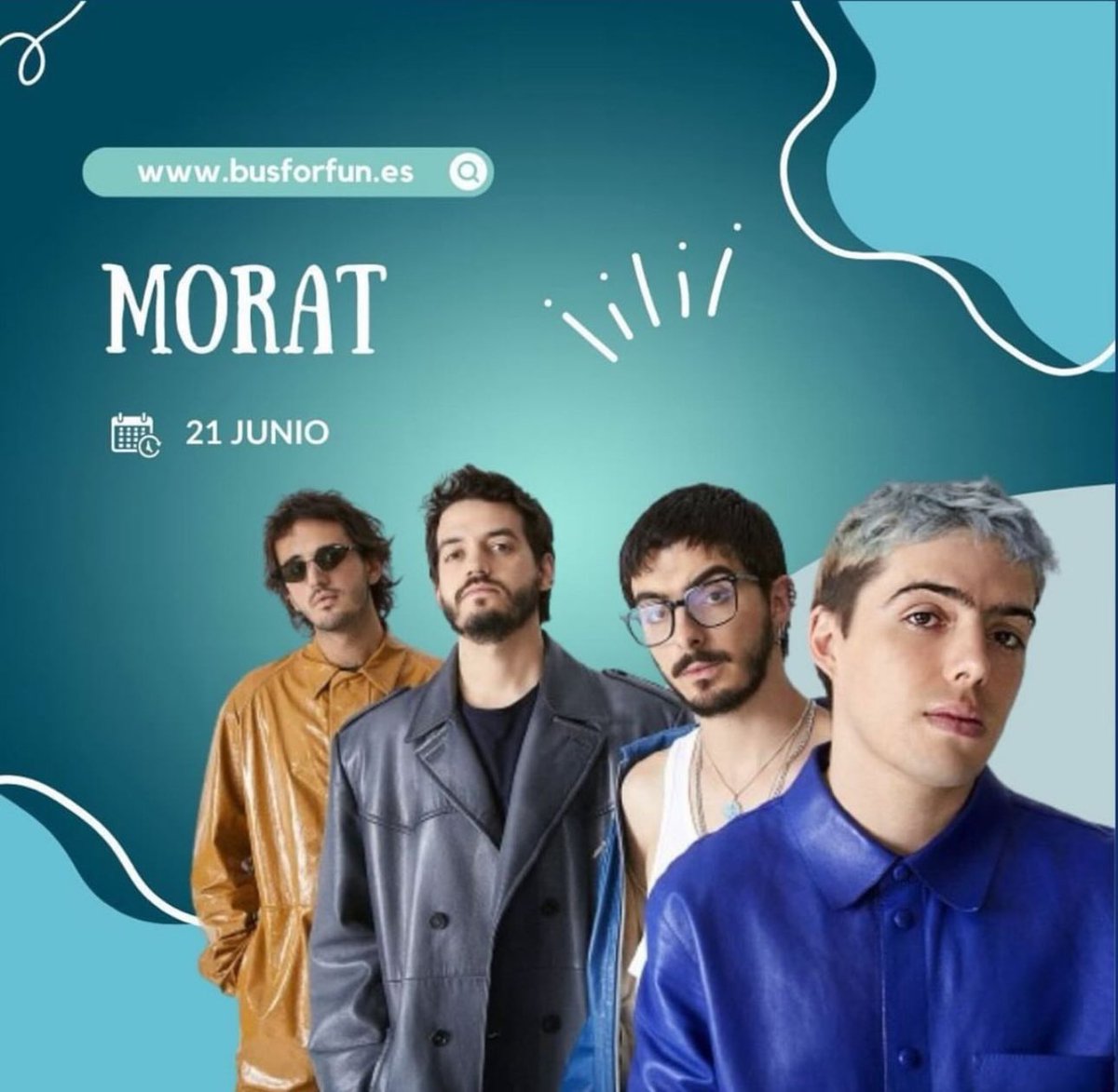 Fcmoratesp's tweet photo. @busforfun te lleva al concierto de @MoratBanda
Desde valladolid, zaragoza y Córdoba hasta el estadio 
Prepárate para vivir una experiencia única y reserva tu viaje en bus ahora.
Paso 1: encuentra tu parada
Paso 2: compra tu billete de ida y vuelta https://t.co/u49ZottuTd