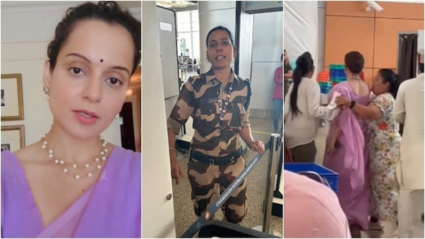 TheKandaNews's tweet photo. Kangana Ranaut unjustifiably slapped by CISF constable, as nation demands for justice, respect, as well as a high-def video of that exact moment https://t.co/1he86YFkqR