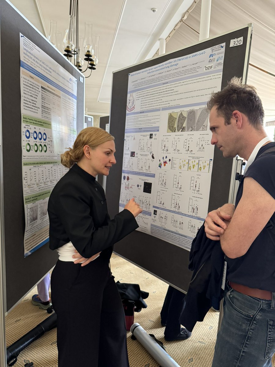 AG Herold is also present in this year’s <a href="/dzlacademy/">The DZL Academy</a> poster session! 

Here we have our PhD students Victoria Ogungbemi-Alt, Theresa Schäfer and Mohammad Estiri! 

Our PostDoc Irina Kuznetsova is also presenting her research 🔬 📝