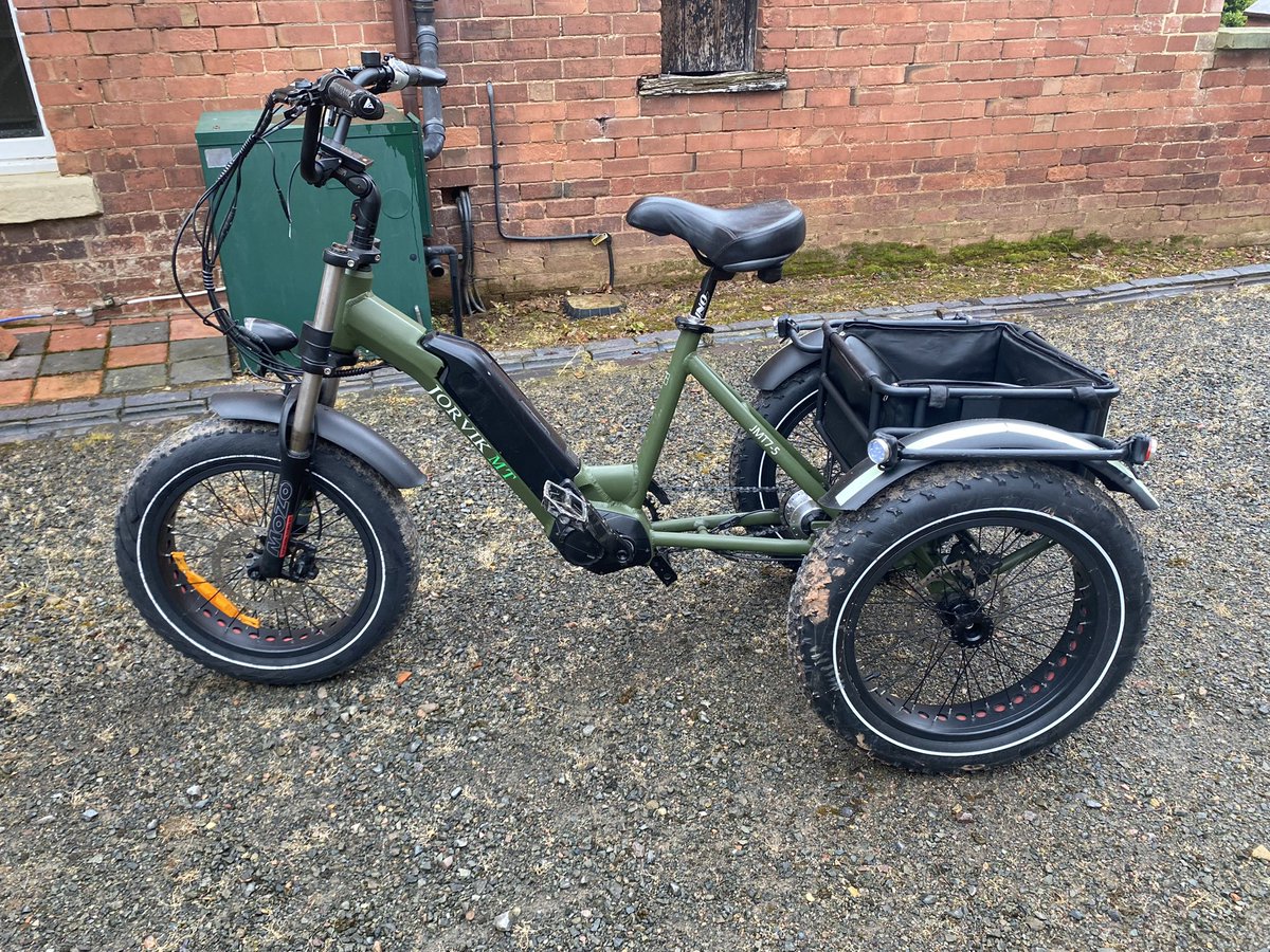 EbikesJohn's tweet photo. Nice Jorvik all terrain trike, top of the range, excellent condition mid motor, very little use by the look of it, give us a shout we will put the owner in touch with - unusual bargain https://t.co/Vx6t52a2VZ