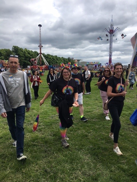 To celebrate Pride month, colleagues, residents, and an amazing street band Banda Na Rua joined together to march in York Pride at the weekend.  #celebratepride
#pride🌈