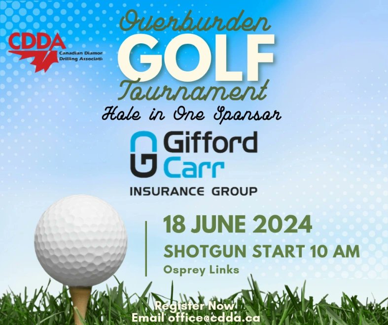 New Sponsor Alert! We're pleased to announce Gifford Carr Insurance Group  is our Hole in One Sponsor for our upcoming Overburden Golf Tournament on June 18, 2024!

Register today email office@cdda.ca! 

 #GolfTournament #OverburdenGolf #GolfingCommunity