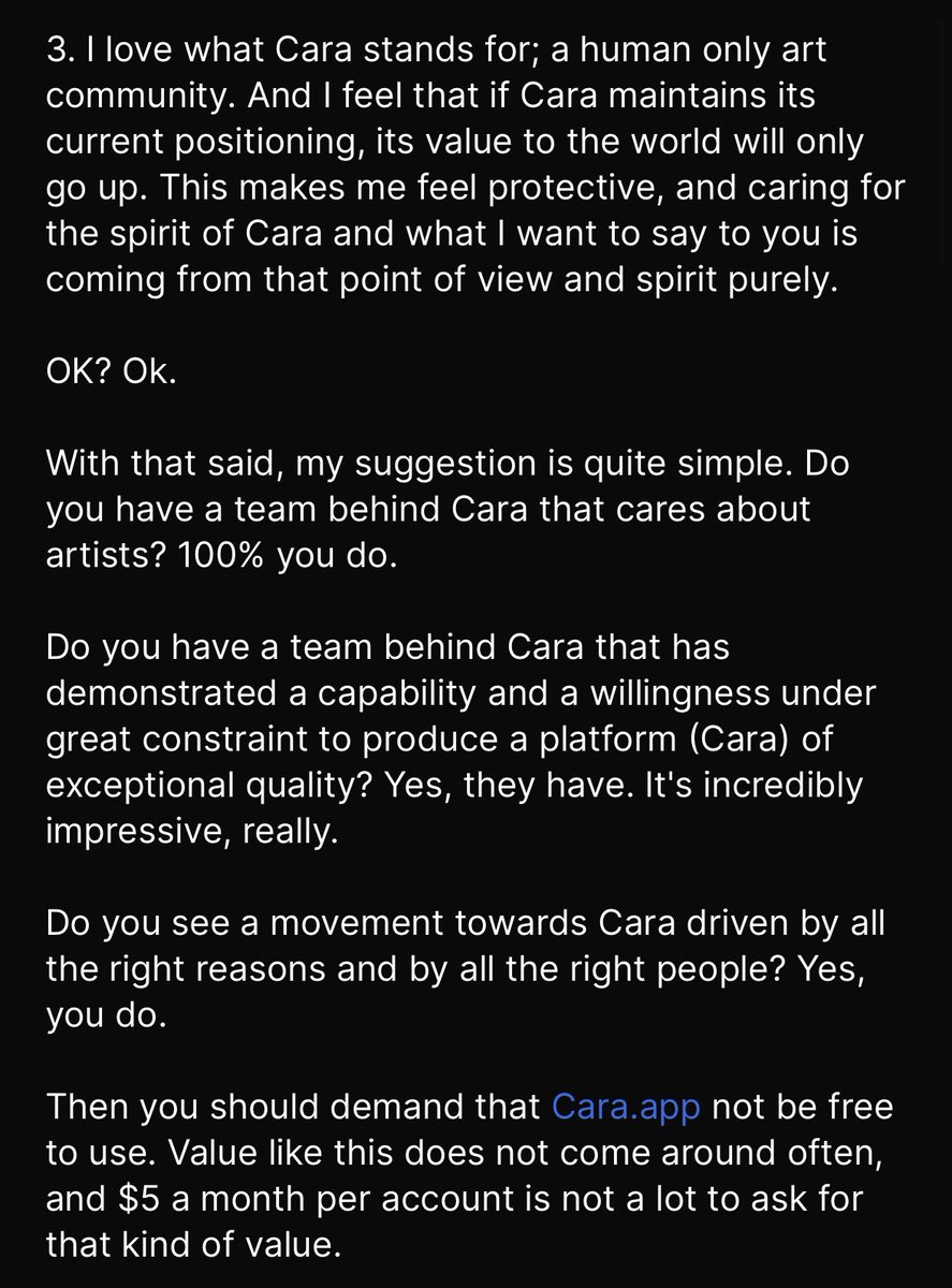RobbieSTrevino's tweet image. An important read regarding Cara and the reality of large scale operation cost. Angelo makes some great points here and has a lot of experience in this area. Jingna and her team are already facing massive operational costs and Cara is still growing.