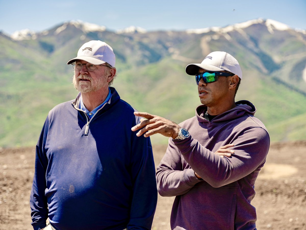 TigerWoods's tweet photo. I spent some time at Marcella Club in Park City last week working on the front 9 with my @tgrdesignbytw team. We’ve got most of it rough shaped. It looks amazing. These views will never get old. https://t.co/Uwh2Yo4upQ