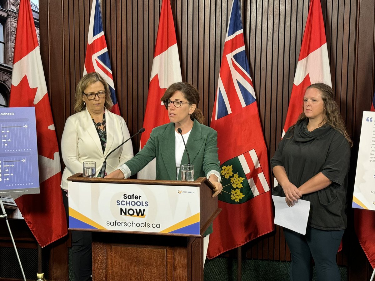 “What are the numbers telling us? 31% of #OSSTF members report having physical force used against them” and those numbers increase for many ed worker roles.

Lead researcher, Dawn Hoffman discusses the results of our violence in schools survey.

#OntEd #SaferSchoolsNow #OnPoli
