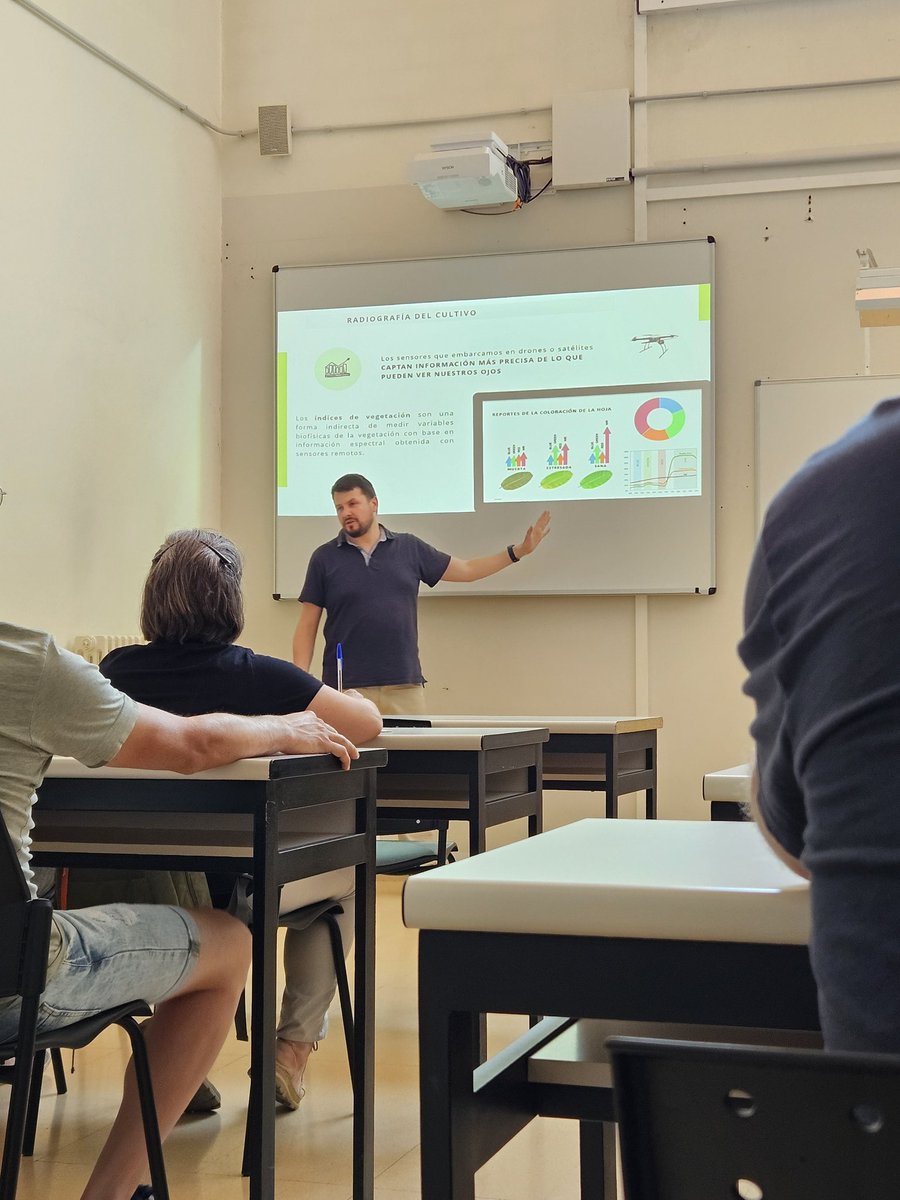 Hoy aprendiendo con Carlos Tarragona de <a href="/spectralgeo/">SpectralGeo</a> sobre aplicaciones de  agricultura de precisión en viticultura.