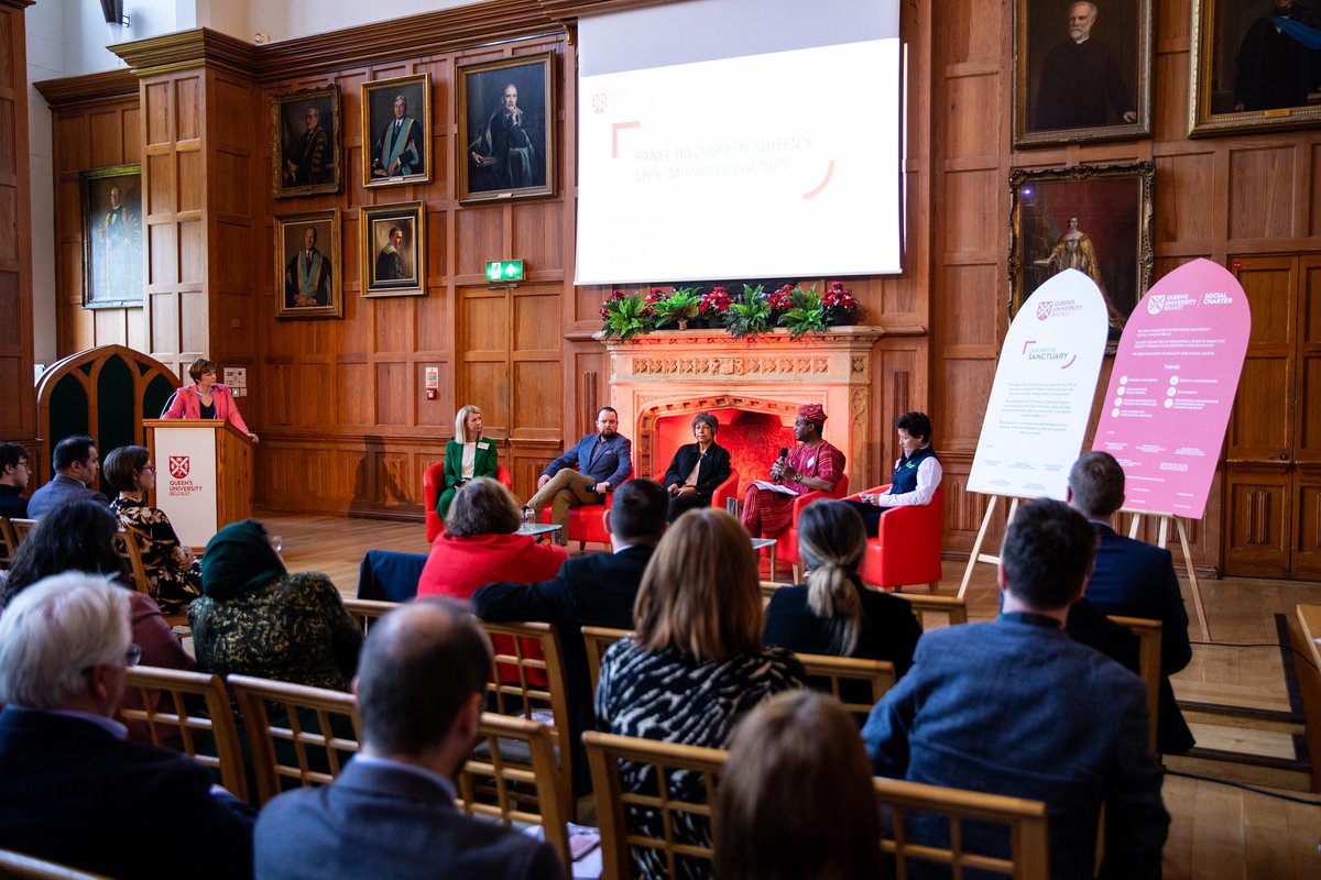 QUBelfast's tweet image. Today is an important milestone for us as we pledged to become a University of Sanctuary.

Universities of Sanctuary ease access to higher education for local #Refugee, #AsylumSeeker and #Migrant communities, and help them to overcome the obstacles they face.

This pledge will…