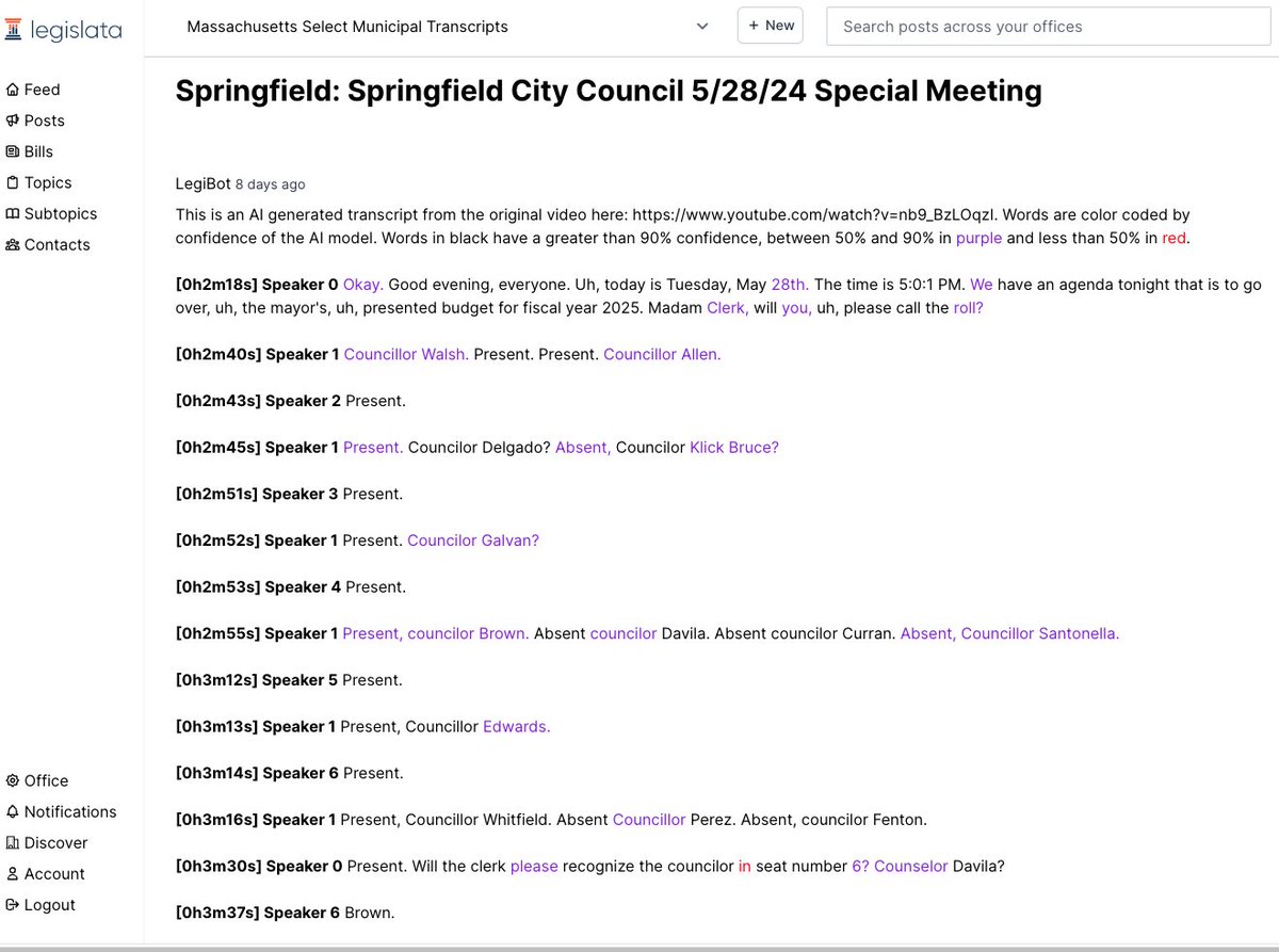 LegislataApp's tweet photo. We have the full transcript of this @SpfldCouncil meeting on our app. A real focus on how inflation affects the budget. Part of our Massachusetts bundle of transcripts and automated info feeds. You can request access here: https://t.co/iNaTbqU3qK https://t.co/9rHIwXmV2U