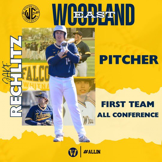 WHS_baseball91's tweet photo. Congratulations to @JakeRechlitz for earning 1st Team All Woodland East! https://t.co/exshjlEjCD