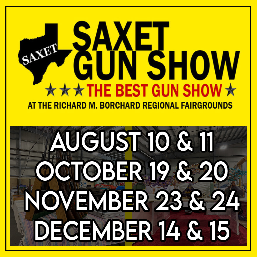 ⭐Saxet Gun Show ⭐
📆 End of Year Dates
-Guns
-Holsters
-Knives
-Ammo