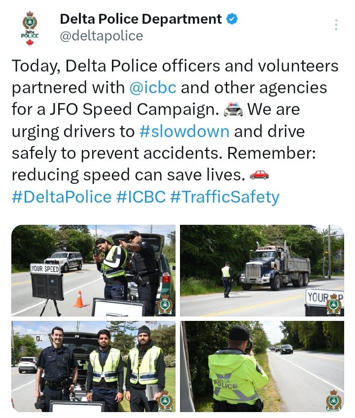 skinnyonsafety's tweet photo. Speeding is one of the leading causes of car crash fatalities in B.C. Although Speed Enforcement Month is over, there is always someone watching. Thank you to all the volunteers who helped with the May campaign &amp; continue to educate speeders throughout the year. #GiveItABrakeBC https://t.co/zOY5cg3JQx