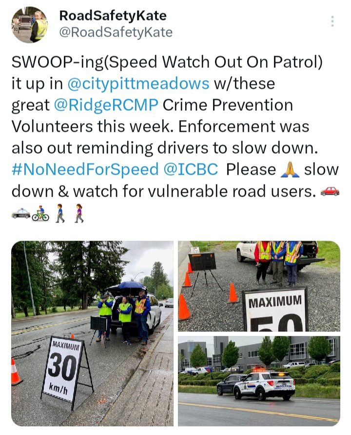 skinnyonsafety's tweet photo. Speeding is one of the leading causes of car crash fatalities in B.C. Although Speed Enforcement Month is over, there is always someone watching. Thank you to all the volunteers who helped with the May campaign &amp; continue to educate speeders throughout the year. #GiveItABrakeBC https://t.co/zOY5cg3JQx