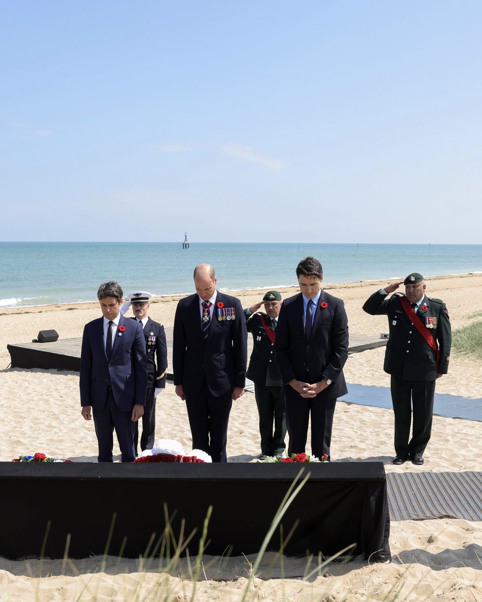KensingtonRoyal's tweet photo. We honour the soldiers who fought for our freedom on Juno beach and on the shores of Normandy. Lest we forget. #DDay80 https://t.co/Iu26h427U6