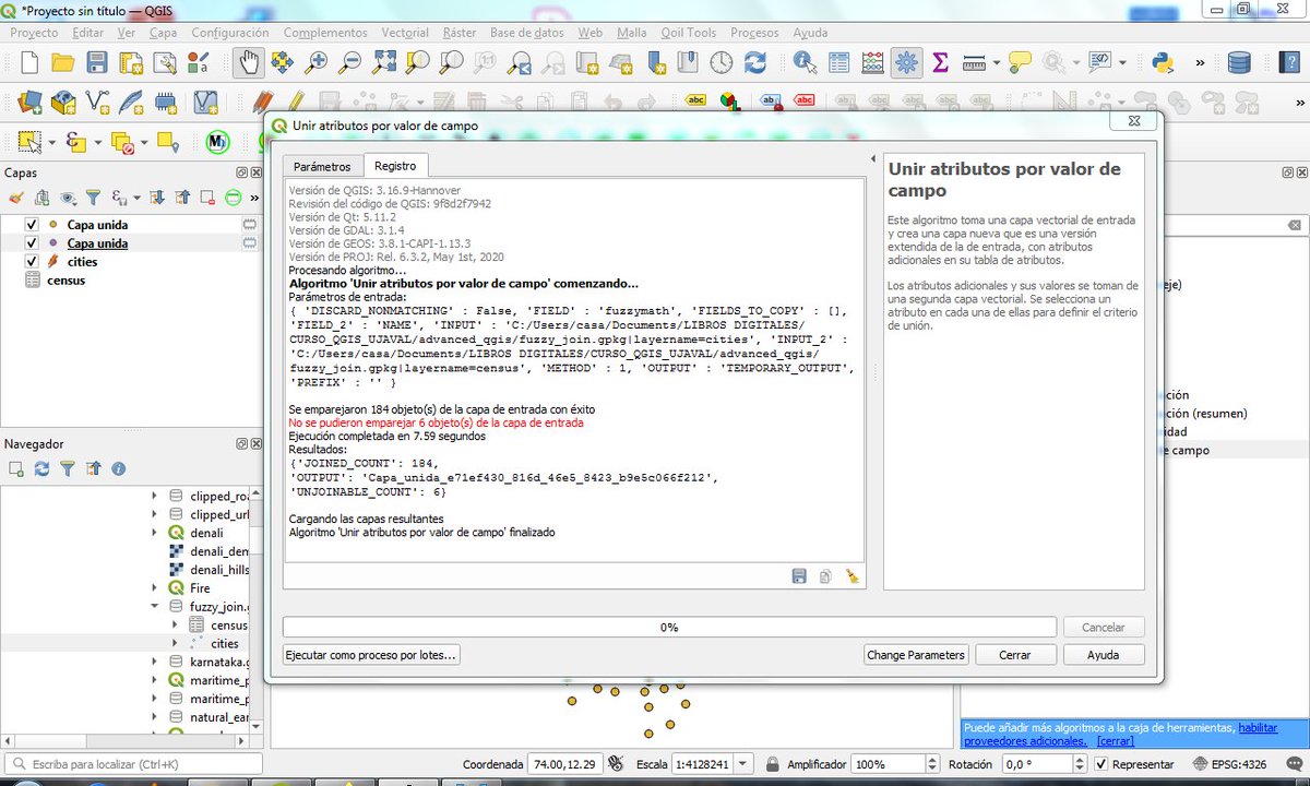 AldoSardelli's tweet photo. EN:Day 25 of #30DaysOfQGIS, today has been an interesting topic, I learned how to perform fuzzy table joins in #QGIS, using the fuzzy text matching functions along with aggregate expressions to perform a join using the closest matching values.
1/2 https://t.co/GmeUFG5gsm