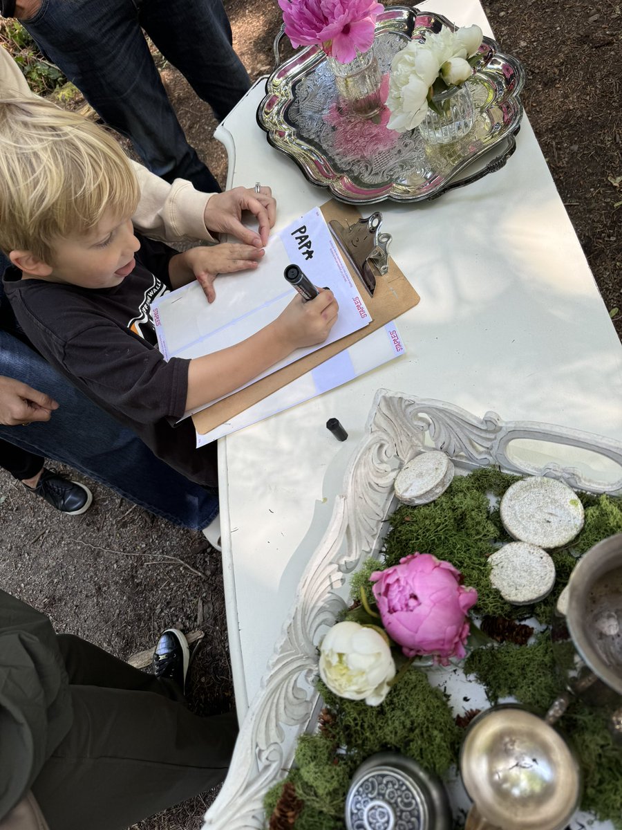 ellen_petersson's tweet photo. A perfect morning for a TEA PARTY with our Grandparents and our Grandfriends in our forest🌲♥️ @BCRTA1 @i2isociety @Surrey_Schools #intergenerationalday #elders #relationshipsmatter https://t.co/ALJ9L9b1xu