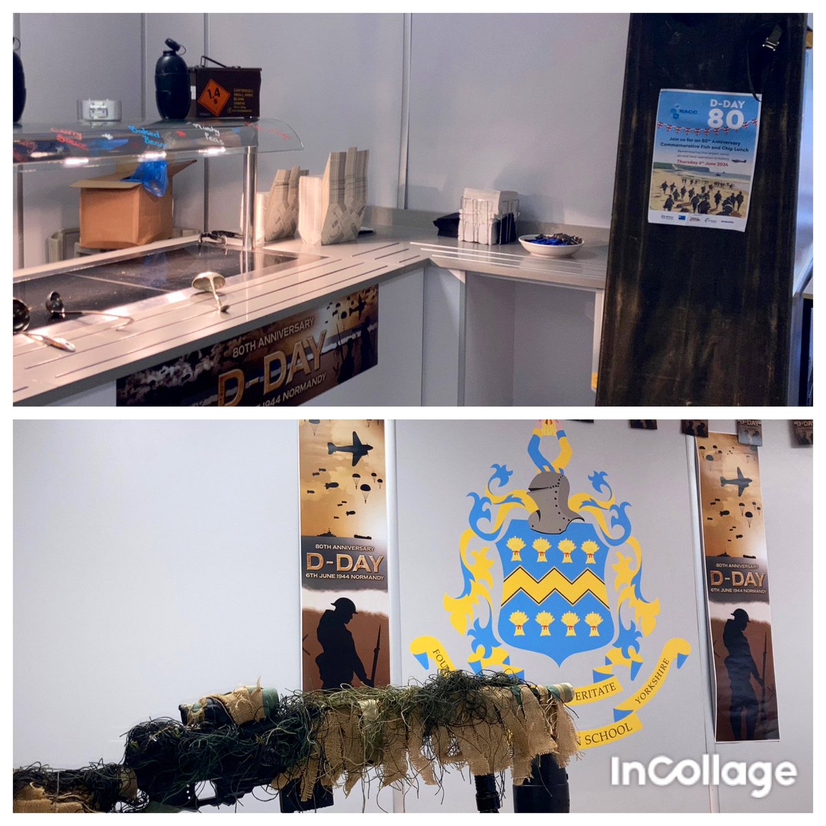 Fish &amp; Chip lunch today for National Fish and Chip Day in collaboration with #DDay80 here at <a href="/PockSchool/">Pocklington School</a> .  Remembering those who gave so much 80 years ago