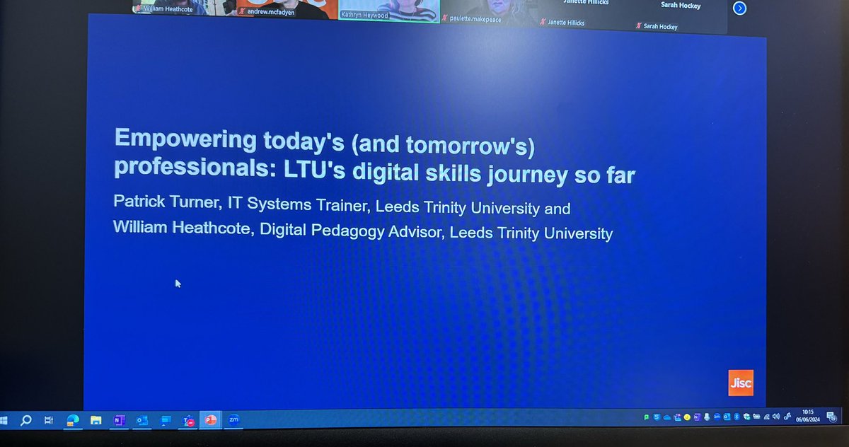 Thank you to the <a href="/Jisc/">Jisc</a> joint BDC and DEI community of practice team for inviting Patrick Turner and I to share our digital skills journey at <a href="/LeedsTrinity/">Leeds Trinity University</a>. Really enjoyed engaging with the Jisc community and hearing your encouraging feedback on our direction of travel!