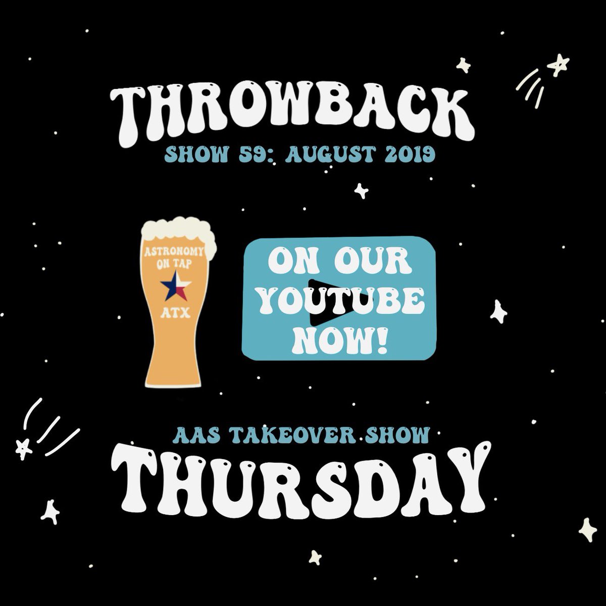 Happy #throwbackthursday! Today we have some brand new episodes out on our YouTube, check them out for your daily dose of Astronomy in Austin 🌌 m.youtube.com/@AstronomyonTa…