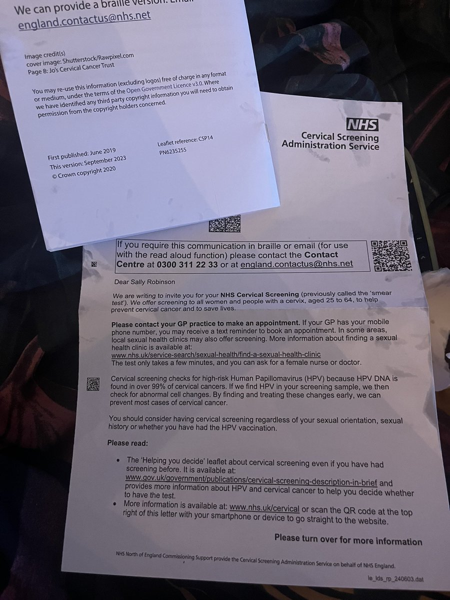 Sally-Ann (@sally_ann4) on Twitter photo Hey <a href="/NHSEngland/">NHS England</a> <a href="/NHSEnglandMedia/">NHS England Media</a> <a href="/NHSuk/">NHS</a> <a href="/NHSImprovement/">NHS Improvement</a>
Thank you for another letter inviting me again for an NHS Cervical Screening,
before I start, I want to thank the NHS for offering this free service.
I’d like to explain how reviving this letter makes me feel as a Hey <a href="/NHSEngland/">NHS England</a> <a href="/NHSEnglandMedia/">NHS England Media</a> <a href="/NHSuk/">NHS</a> <a href="/NHSImprovement/">NHS Improvement</a>
Thank you for another letter inviting me again for an NHS Cervical Screening,
before I start, I want to thank the NHS for offering this free service.
I’d like to explain how reviving this letter makes me feel as a