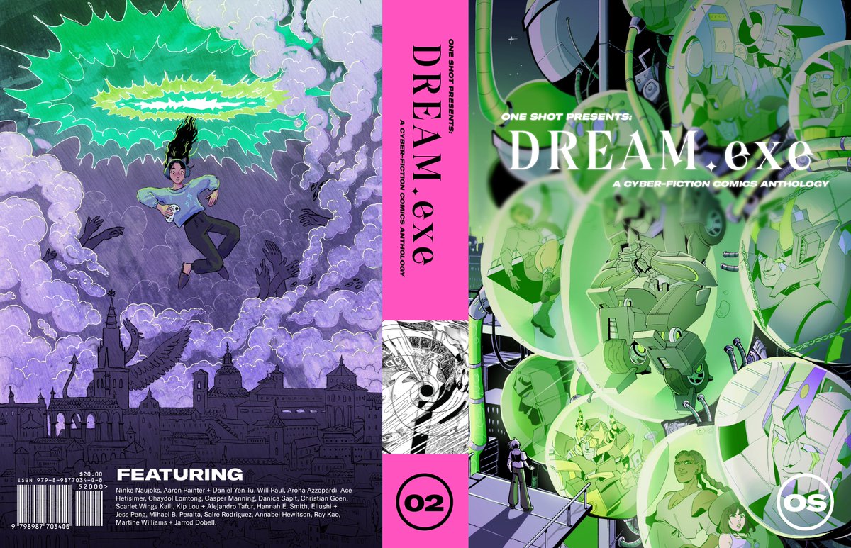 OneShotBooks's tweet image. We are blessed to have two absolutely incredible illustrations from @annabelhewitson and @utterlykingly decorating the cover of our latest anthology Dream.exe - you can support small and indie creators now by backing this project on KS!!!