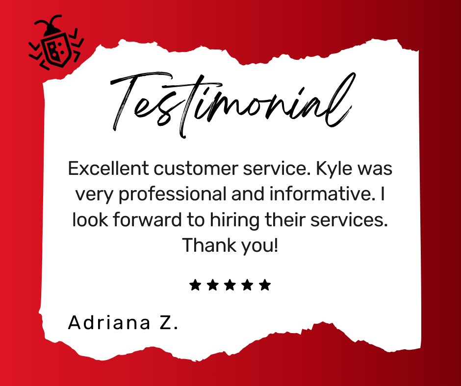 PalmettoExandMC's tweet image. How is your pest professional doing? We love hearing feedback from our customers.

#pestcontrol #localexterminator #palmettoexterminators #homepestcontrol #residentialpestcontrol #termitecontrol #mosquitocontrol