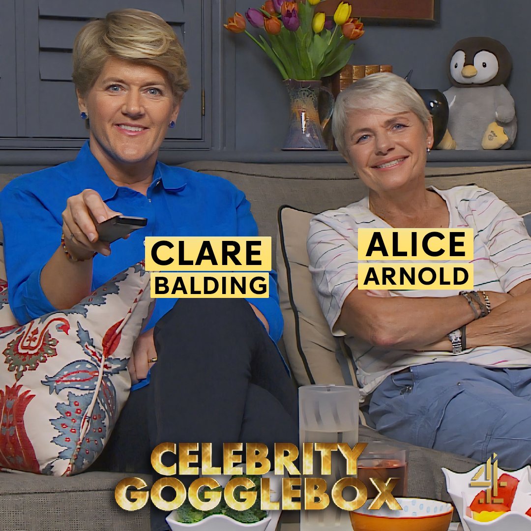 C4Gogglebox's tweet image. Also joining us on #CelebrityGogglebox this week 🤩 

⭐️ @ShaunryderX &amp;amp; Bez
⭐️ Jennifer Saunders &amp;amp; @tweetyedmondson
⭐️ @clarebalding &amp;amp; @alicearnold1
⭐️ @ZoeTheBall &amp;amp; Woody Cook 

Tomorrow at 10.10pm, @Channel4 📺👀