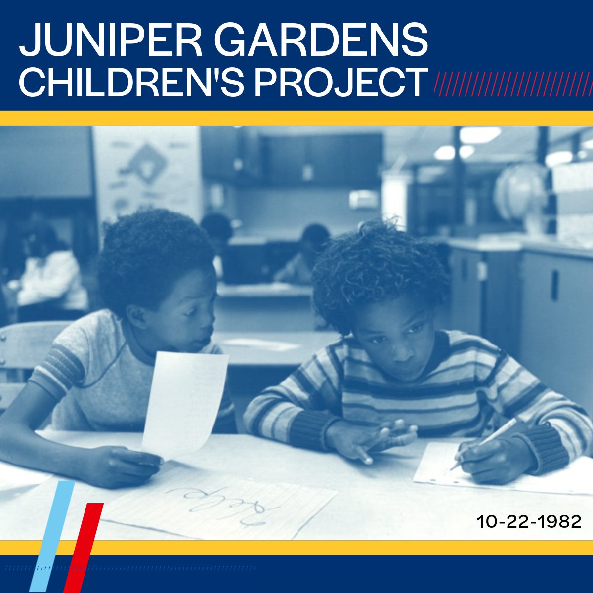 Happy 60 years! 🎉 Since 1964, <a href="/JuniperGrdensKU/">Juniper Gardens KU</a> in #KC has worked at the forefront of research, partnering to improve children's developmental and educational experiences in #Kansas and beyond. Image from @KULibraries

#tbt #ChildDevelopment #Research