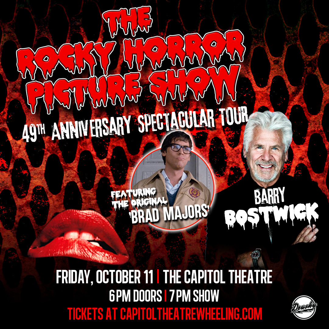 DruskyEnt's tweet photo. PRESALE ALERT 🚨 Access the local presale for Rocky Horror Picture Show 49th Anniversary Spectacular at @CTWheelingWV on October 11th now! Use code “CAPITOL” to access tickets.

🎟 https://t.co/9j18YjMhpQ https://t.co/uLGKGAJ3Is
