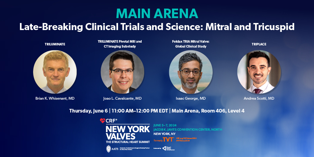 Cardiovascular Research Foundation (@crfheart) on Twitter photo Experience ground-breaking research at #NYValves2024! 🔍 4 late-breaking presentations on #mitral and #tricuspid valve therapies will be presented at 11:00 AM 🌟
<a href="/anita_asgar/">Anita Asgar</a> <a href="/JoChikweMD/">Jo Chikwe</a> <a href="/whisenant_brian/">Brian Whisenant</a> <a href="/JoaoLCavalcante/">João Cavalcante</a> <a href="/igeorge1975/">Isaac George MD</a> <a href="/AndreaScotti21/">Andrea Scotti</a> #CardioEd #CardioResearch Experience ground-breaking research at #NYValves2024! 🔍 4 late-breaking presentations on #mitral and #tricuspid valve therapies will be presented at 11:00 AM 🌟
<a href="/anita_asgar/">Anita Asgar</a> <a href="/JoChikweMD/">Jo Chikwe</a> <a href="/whisenant_brian/">Brian Whisenant</a> <a href="/JoaoLCavalcante/">João Cavalcante</a> <a href="/igeorge1975/">Isaac George MD</a> <a href="/AndreaScotti21/">Andrea Scotti</a> #CardioEd #CardioResearch