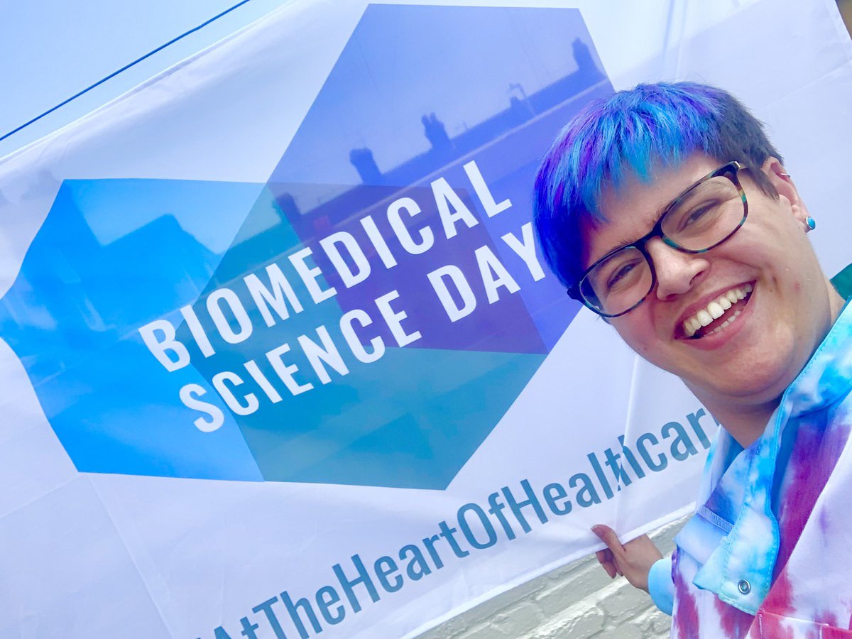 EKHUFTPathology's tweet photo. Hannah is celebrating #HappyBiomedicalDay2024 @EKHUFT with colour!🌈🎉 #AtTheHeartOfHealthcare @IBMScience https://t.co/2exnB9Z2lW