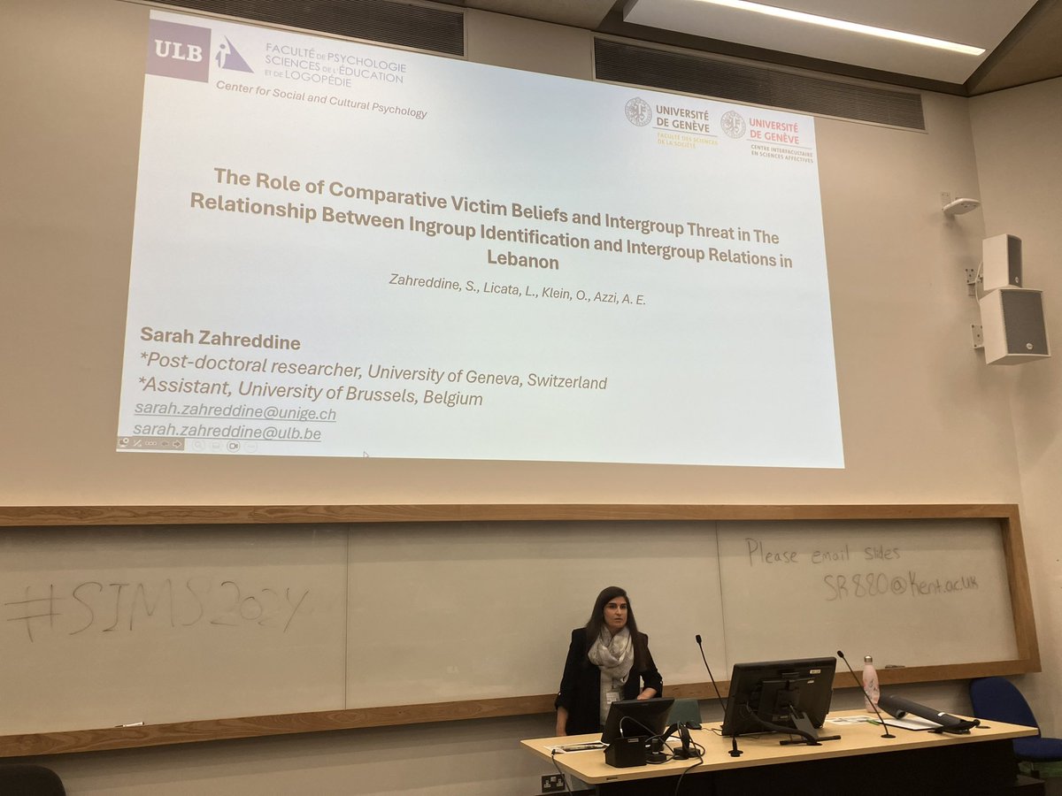 Hiro_IMADA's tweet photo. The third last talk! @SarahZahreddine talking about Intergroup relations in Lebanon 

#SIMS2024 https://t.co/uTlYtgHck8