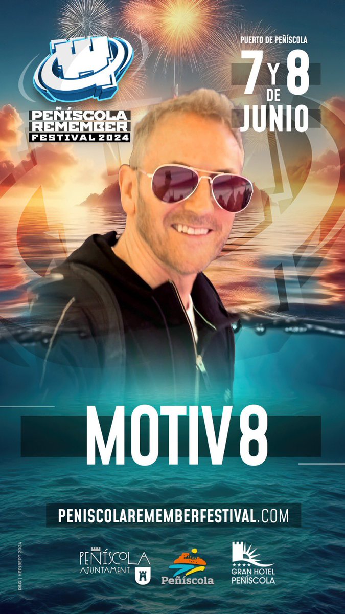 Off to sunny Spain again☀️! This weekend catch Motiv8 at the Peñíscola Remember Festival on Saturday 8 June performing all the favourites in a mega show! Can’t wait for this one! You’ll find me on the beach 🤣🤣🕶️🍹#musicfestivals #90smusic #90s