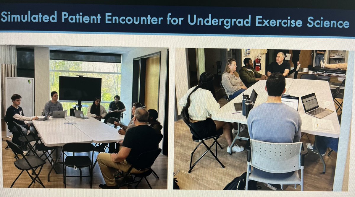 KatieHunzinger's tweet image. Great work today at @JeffersonUniv Faculty Days by @trpollen presenting our collaborative work with @JeffCIPE embedded in our Exercise Science classes! 👏🏼