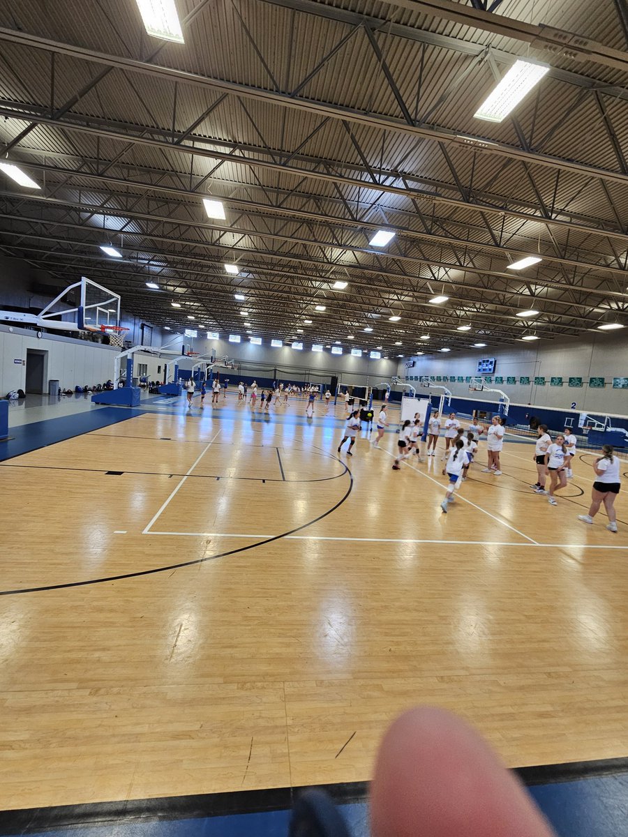 NewmanCC_AD's tweet photo. 70+ volleyball campers getting after it this week with @ncchsvball. Go girls! https://t.co/nplQJ41AmV