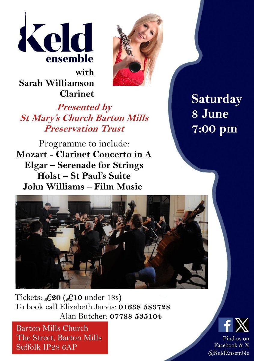 KeldEnsemble's tweet photo. This Saturday in Barton Mills #Suffolk 
Come &amp; hear us if you're in the area! 🎻🎶 https://t.co/32nfl1akeQ