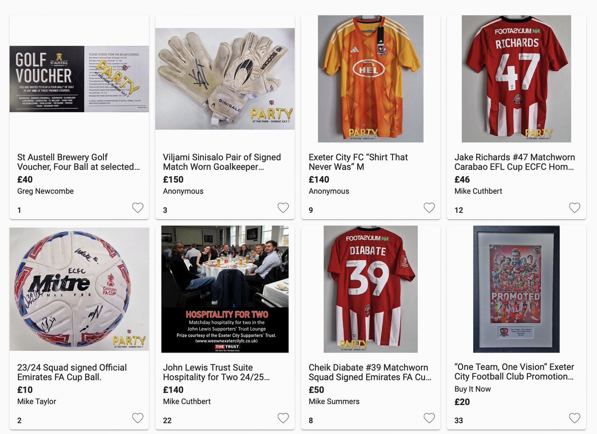 OfficialECFC's tweet photo. 📝 The 'Party at the Park' auction is LIVE! 

Plenty of fantastic items up for grabs including match worn shirts, signed balls, hospitality, lunch with the players and more!

🔗 Check out ➡️ https://t.co/WNhAjCFTU2

#ECFC #SemperFidelis https://t.co/bkMOr9gnX7