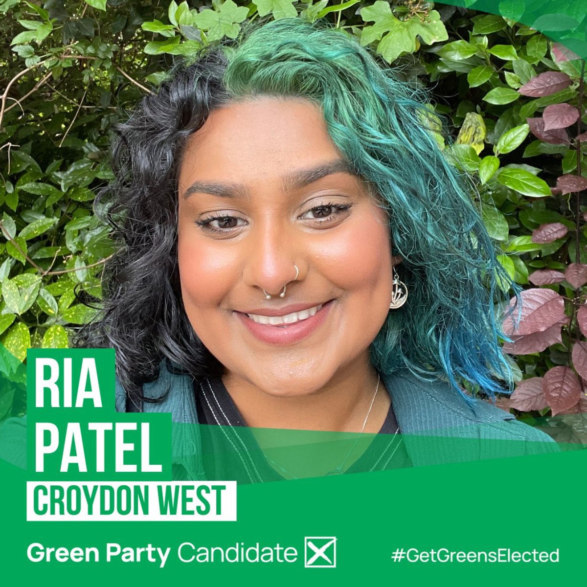 CroydonRiaPatel's tweet image. I’m the @CroydonGreens candidate for Croydon West!

We need real hope and real change. If you want better, then you have to vote for better. #VoteGreen

Promoted by Martyn Post on behalf of Ria Patel at 12 Johns Terrace, Croydon CR0 6TD