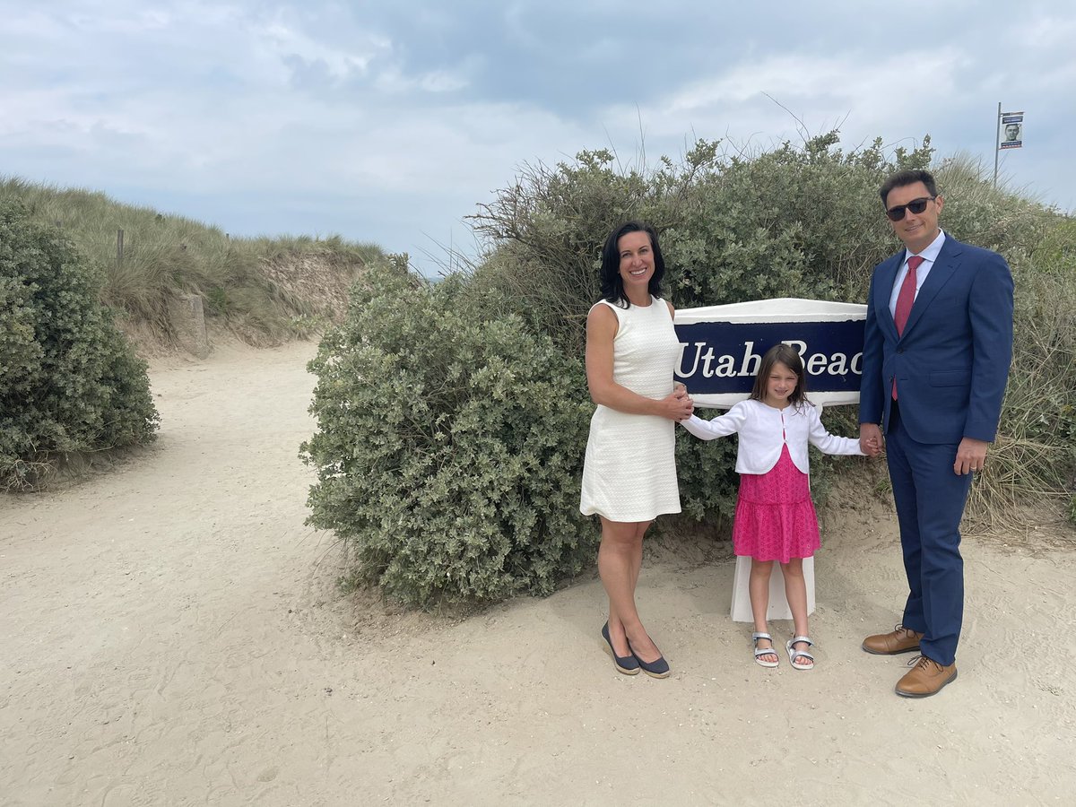 My grandfather landed at Normandy 80 years ago.

Because of the sacrifices of him and countless every day Americans, democracy lives, liberty prevails, and our way of life shines as a beacon of freedom to the world.

Honored to be here today with Em and Alice, remembering him.