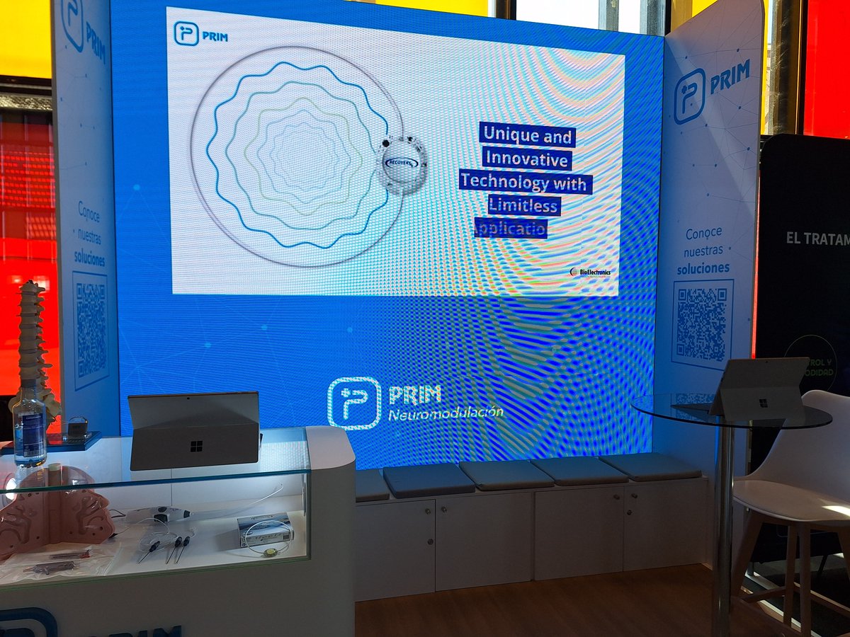 Our distributor, Prim S.A., showcased RecoveryRx at the 20th National Congress of the Spanish Pain Society. There were 900+ attendees, including researchers &amp; clinicians specializing in pain research &amp; therapeutics.  #painrelief #painmanagement #drugfree #fdacleared #paincongress