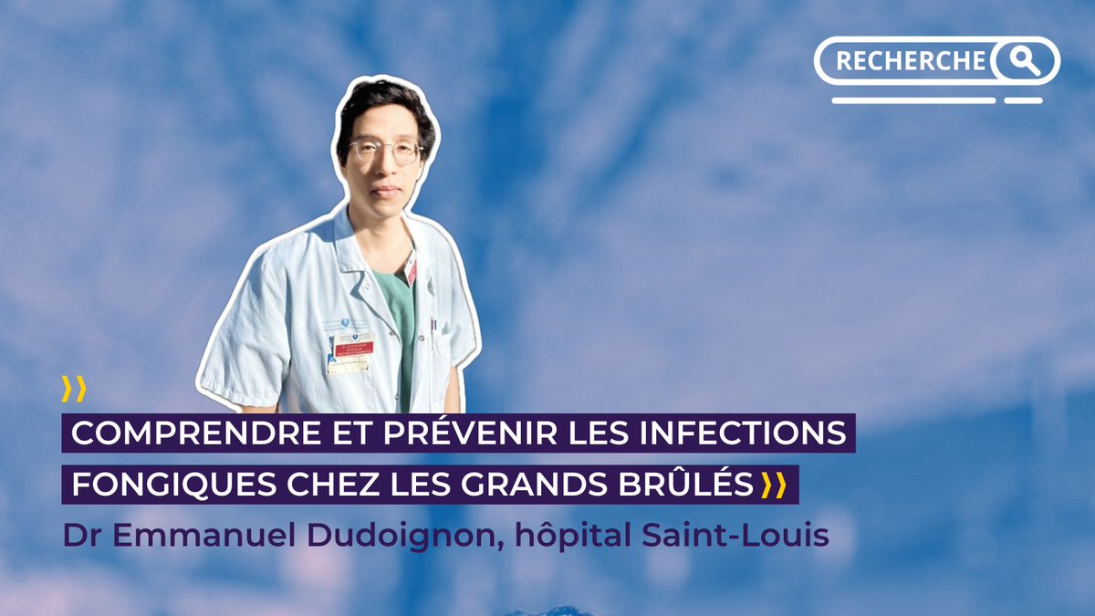 Hôpital Saint-Louis AP-HP (@hopsaintlouis) on Twitter photo 🔬Félicitations au Dr Emmanuel Dudoignon, praticien hospitalier en réanimation chirurgicale, lauréat du dispositif PH recherche pour son étude sur les infections fongiques chez les grands brûlés à l’hôpital Saint-Louis
Découvrez ses travaux de recherche 👉bit.ly/4bWP9zl 🔬Félicitations au Dr Emmanuel Dudoignon, praticien hospitalier en réanimation chirurgicale, lauréat du dispositif PH recherche pour son étude sur les infections fongiques chez les grands brûlés à l’hôpital Saint-Louis
Découvrez ses travaux de recherche 👉bit.ly/4bWP9zl