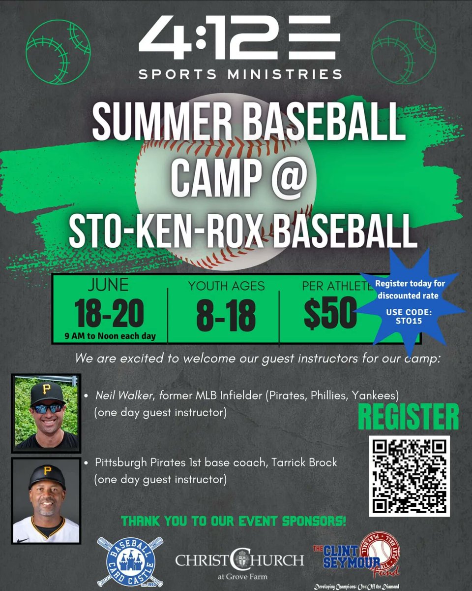412SportsMin412's tweet photo. It's baseball camp season!! We can't wait to see you at our regional baseball camps on the North Side, McKees Rocks, Rochester and Beaver Falls!! 

For more information on our camps or Summer Baseball Academy, visit our website:

https://t.co/JHGzJe8ssj https://t.co/xbhGXdAEfD