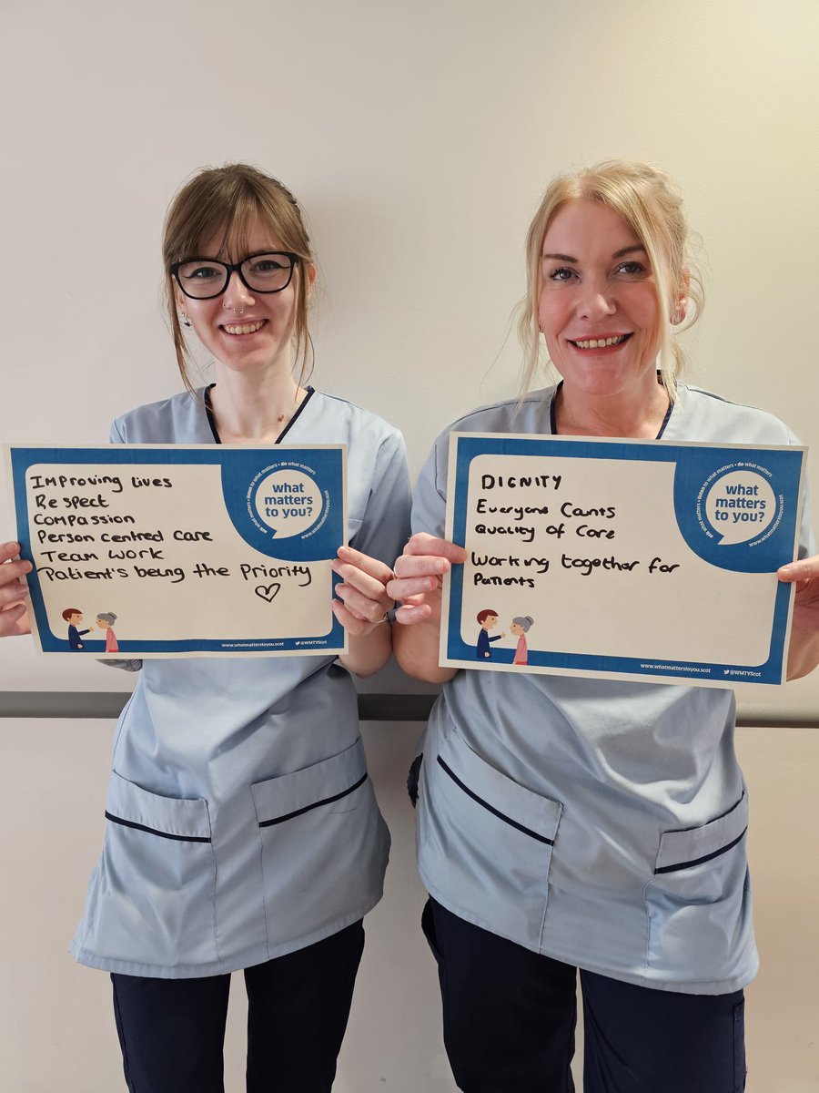 Staff at Wallace Suite sharing What Matters To Them #wmty <a href="/NHSForthValley/">NHS Forth Valley</a> <a href="/cshscp/">Clackmannanshire & Stirling HSCP</a> <a href="/JudySte17393697/">Judy Stein</a> <a href="/PaulCameronPain/">Prof. Paul Cameron</a>