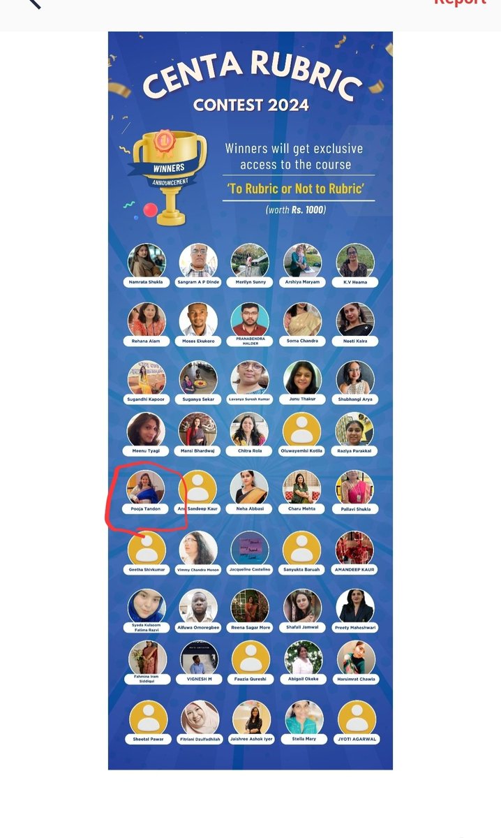 Pooja Tandon (@pooja2416tandon) on Twitter photo Excited to win CENTA Rubrics Contest <a href="/Anupam_Sharmaa/">AnupamSharma</a> <a href="/cambridgewing/">Cambridgewing</a> <a href="/IprmGrp/">Indirapuram Group of Institutions</a> <a href="/ipsindirapuram/">Indirapuram Public School, Indirapuram</a> <a href="/akmittals/">Dr. Ashish Kumar Mittal</a> Excited to win CENTA Rubrics Contest <a href="/Anupam_Sharmaa/">AnupamSharma</a> <a href="/cambridgewing/">Cambridgewing</a> <a href="/IprmGrp/">Indirapuram Group of Institutions</a> <a href="/ipsindirapuram/">Indirapuram Public School, Indirapuram</a> <a href="/akmittals/">Dr. Ashish Kumar Mittal</a>