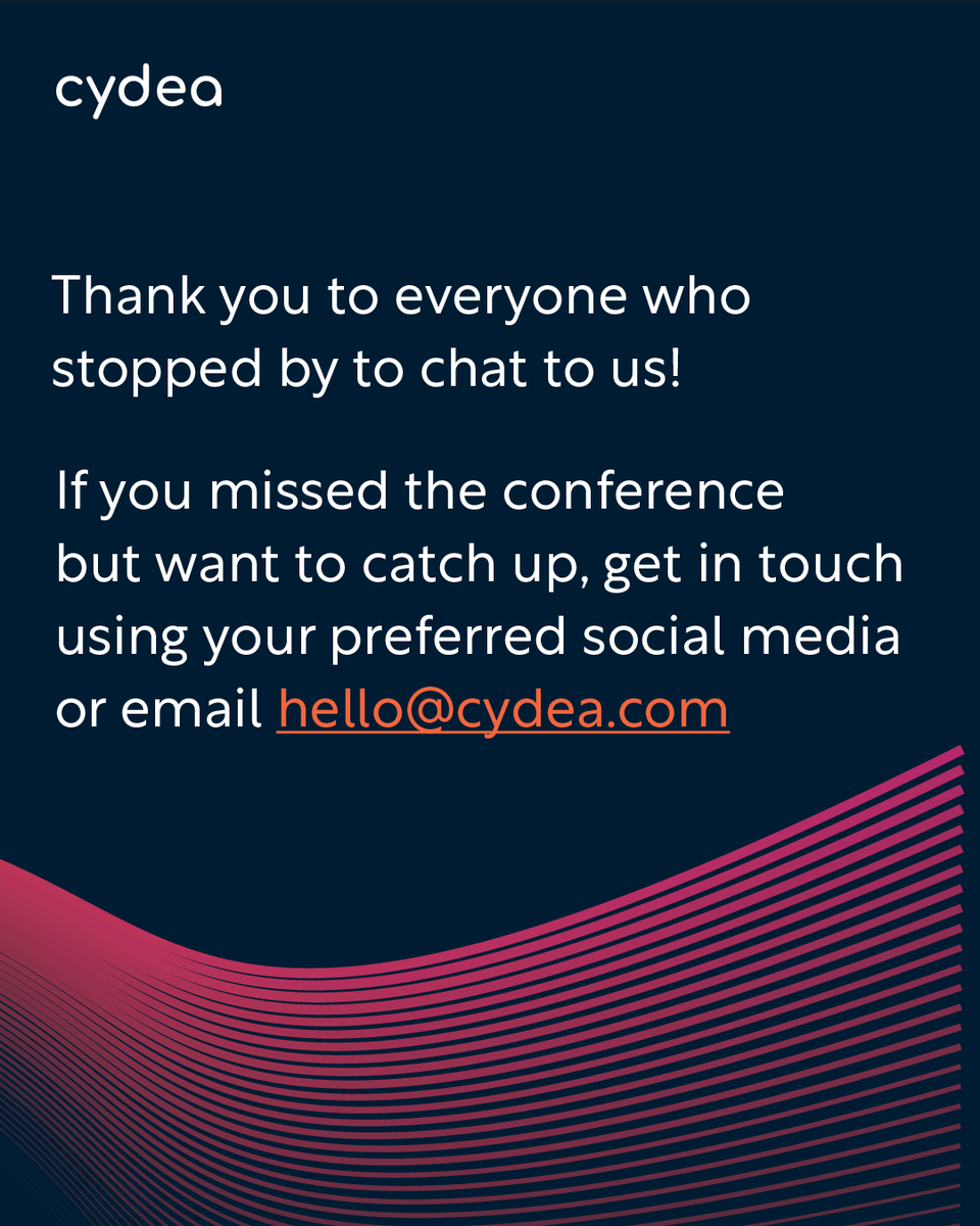 cydeaHQ's tweet image. Thank you to everyone who stopped by to chat to us, we hope you enjoyed the Cyber 100 Club with us.

If you missed the conference but want to chat, get in touch either here or by emailing hello@cydea.com

#PositiveSecurity #CloseTheLoop #infosec2024