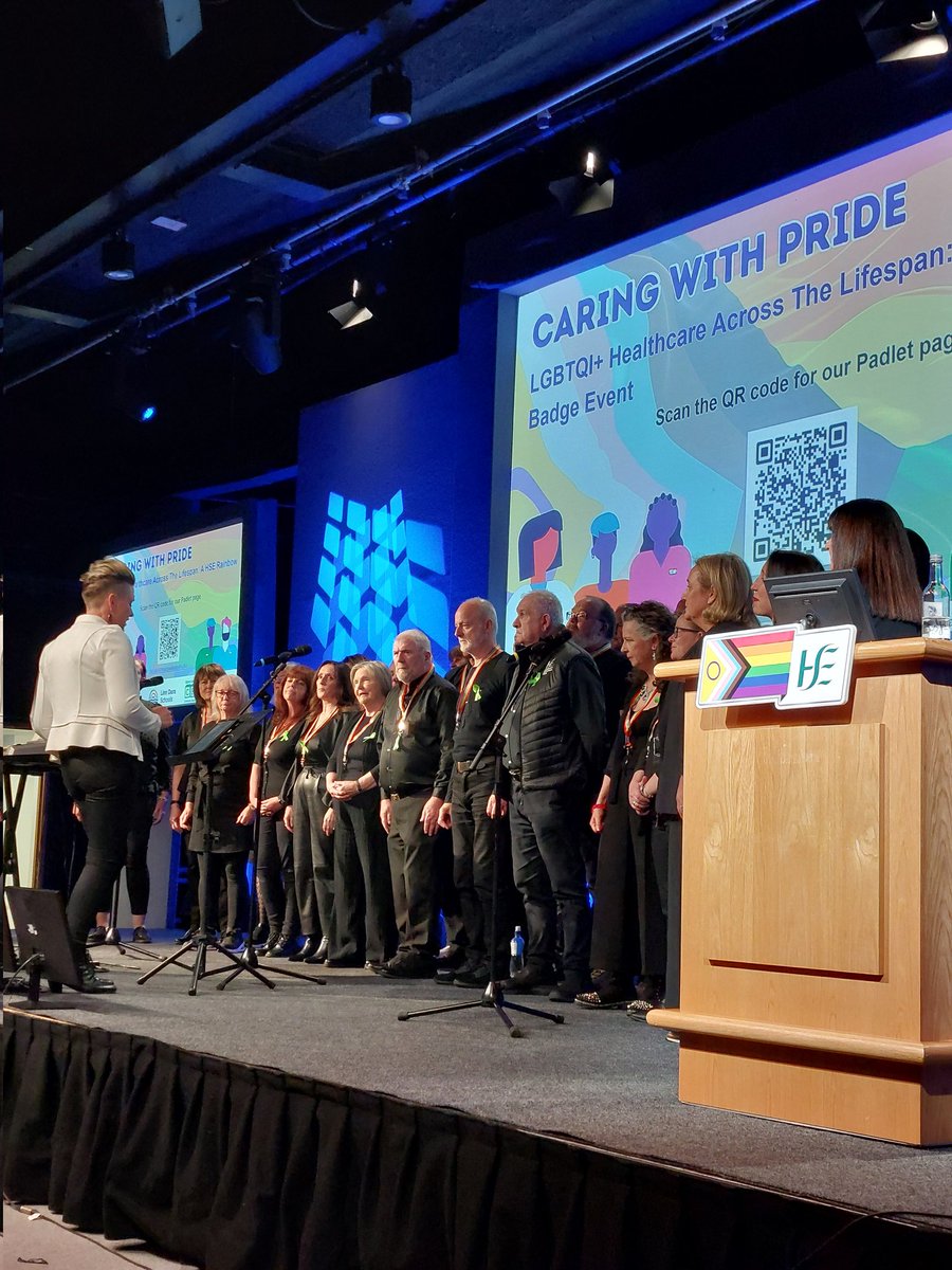 Michael_TCAID's tweet photo. Healthcare Harmonies raising the roof at #CaringWithPride celebrating the #HSERainbowBadge initiative @HW_DSKWW https://t.co/SxWsq2SSfn