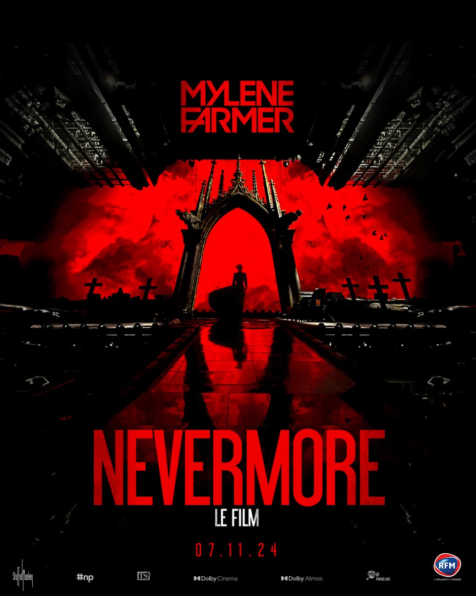 #MyleneFarmer #NevermoreLeFilm exclusivement au cinéma le 7 novembre pour une soirée unique.

Ouverture de la billetterie demain, vendredi 7 juin.

Film réalisé par <a href="/FrancoisHANSS/">François Hanss</a>